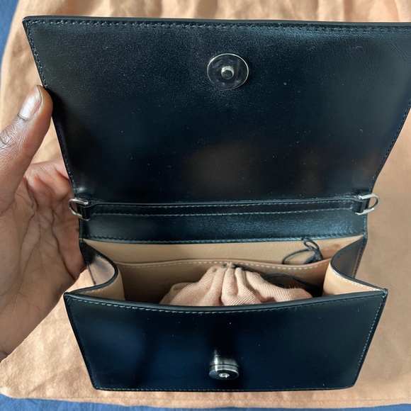 COPY - Alaia black leather bag with silver strap - Picture 6 of 10